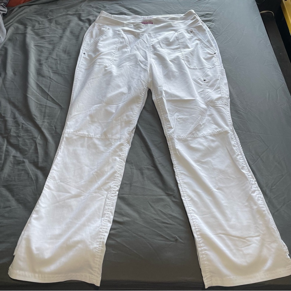Purple Label Yoga Scrub Pants Size XLT White Bundle Of Two Nursing Workwear